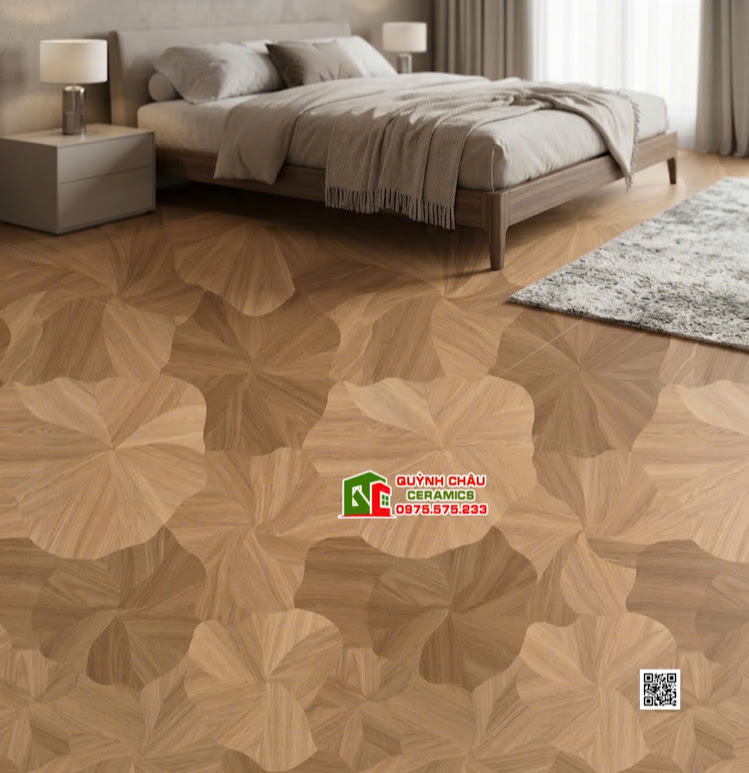 Gạch lá sen lát phòng ngủ trung quốc 60x120cm nhập khẩu