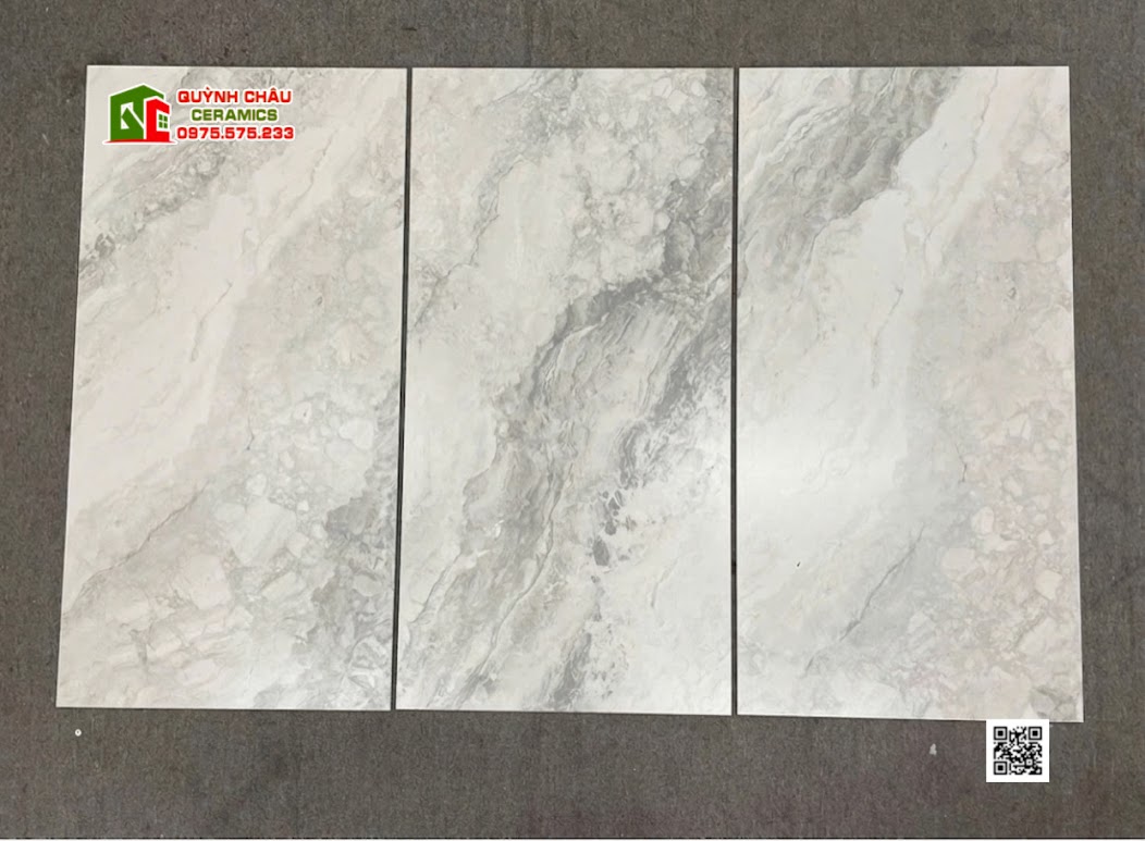 Gạch lát nền malaysia 60x120 mờ mịn baby skin vân đá xám kem