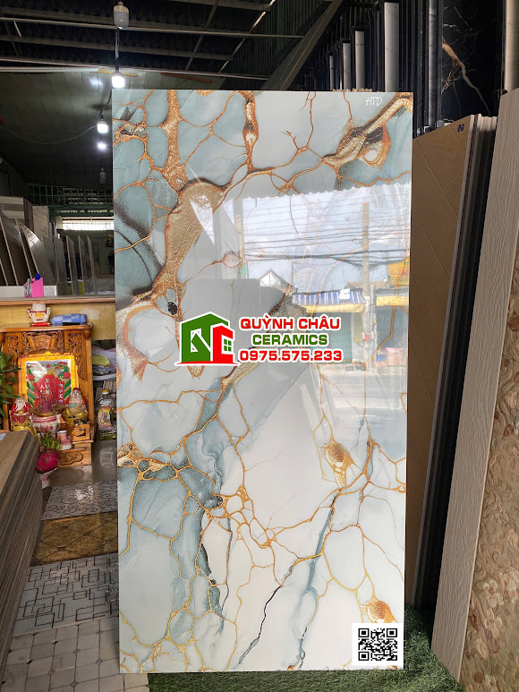 Gạch 60x120 nhũ vàng đẹp siêu bóng kính cao cấp