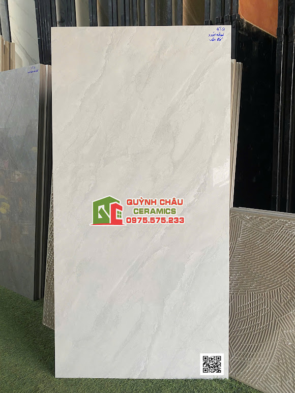 Gạch cmc ốp lát 60x120 vân đá xám nhạt bóng kính