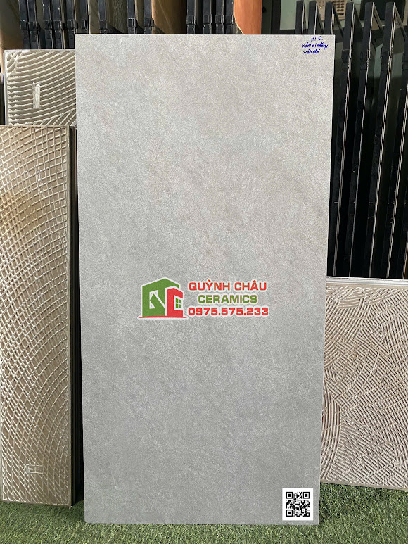 Gạch ốp lát đá mờ 60x120 cmc màu xám xi măng vân đá