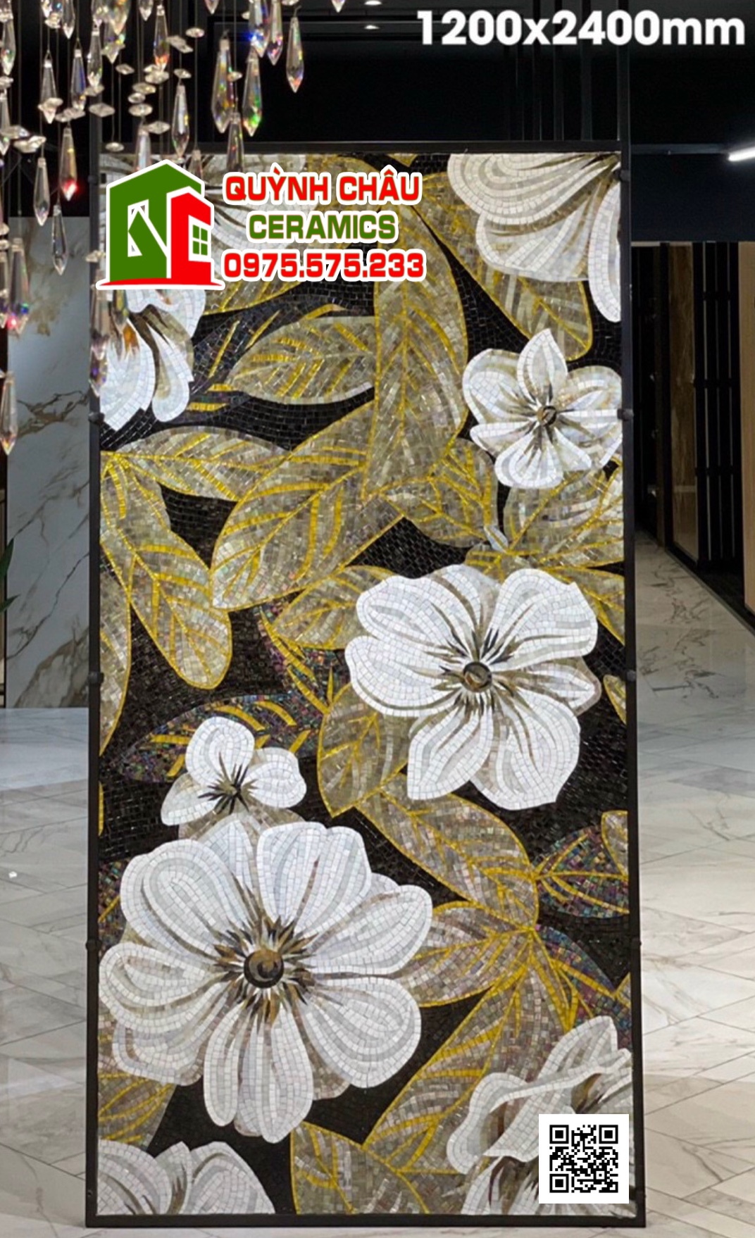 Gạch mosaic điểm trang trí 120x240 ốp tường cao cấp