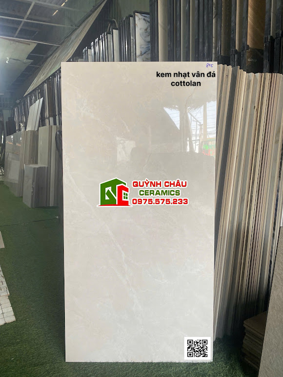 Gạch ốp lát viglacera 60x120 màu kem bóng kính