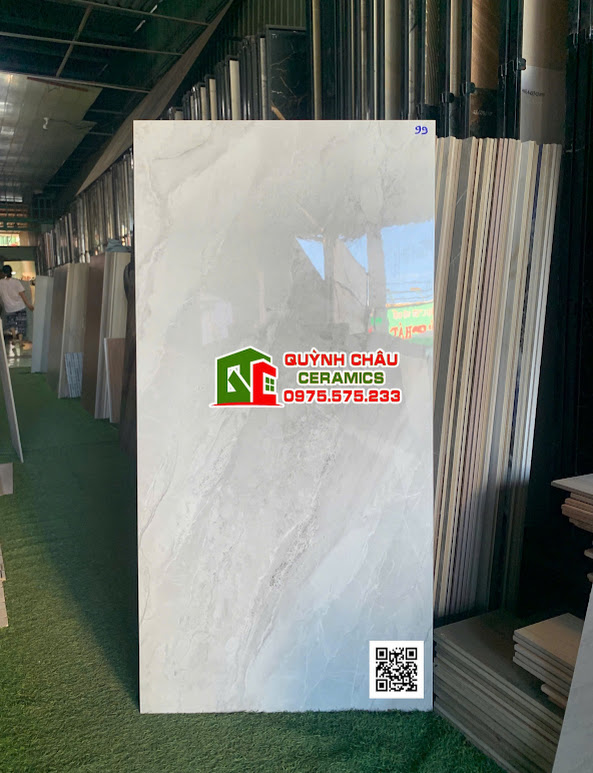 Gạch bóng kính 60x120 xám nhạt vân đá ấn độ