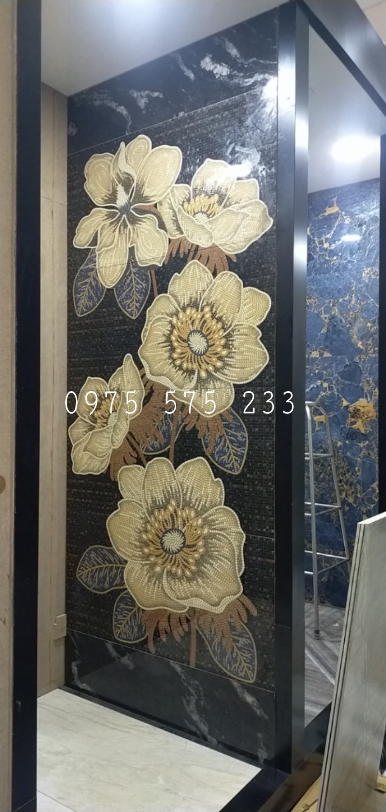 Gạch trang trí điểm nhấn bông hoa 60x120 india ấn độ cao cấp