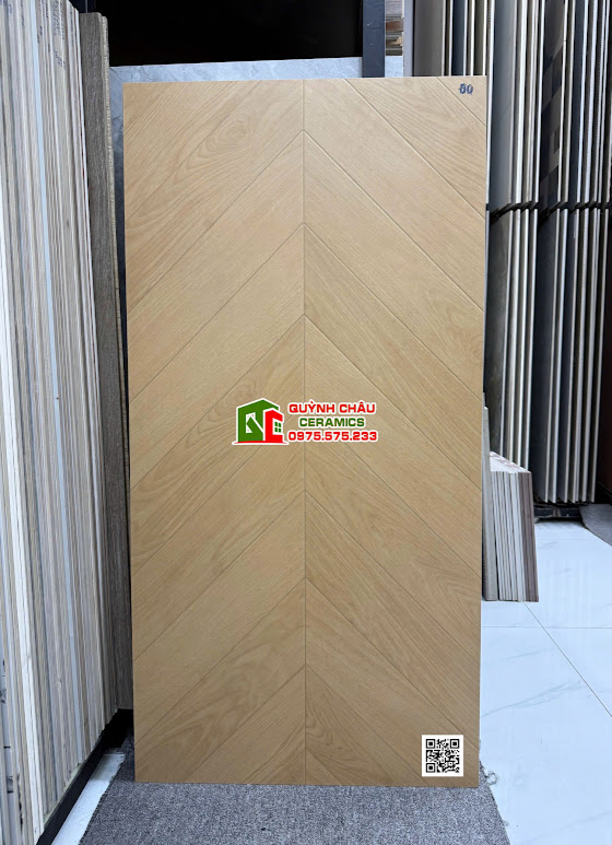 Gạch giả gỗ trung quốc vân hình xương cá 60x120cm