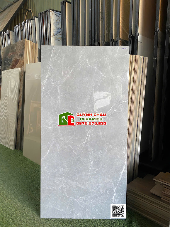 Gạch bóng kính vicenza 60x120 vân đá xám trắng
